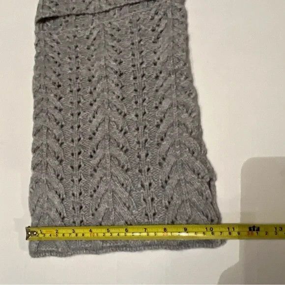 Luxton S-M 91%Wool 9%Cashmere Knit Balaclava Hood Scarf Hat Gray/Great Gift main image 5